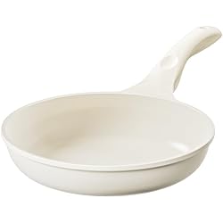 Redchef Ceramic Frying Pan, Small Nonstick Frying Pan, Non Stick Pans for Eggs & Omelets, PFOA & PFAS-Free, Fast & Even Heat, Compatible with All Cooktops, Dishwasher Safe, Beige White, 9.5