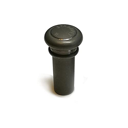 STRADPET titanium end button, hollow & soild type for violin and viola in bright and gun gray (M 8.3mm, Solid Gray)