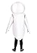 WALL-E EVE Girl's Costume - Kids Disney Pixar Robot Outfit for Halloween & Space Themed Events S