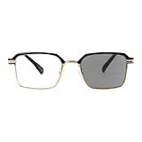 LYXFLHAN Vision Glasses As Seen On Tv Smart Zoom Reading Glasses Ultra Light Anti Blue Presbyopic Reading Suitable (Black gold frame,+3.5)