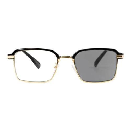 LYXFLHAN Vision Glasses As Seen On Tv Smart Zoom Reading Glasses Ultra Light Anti Blue Presbyopic Reading Suitable (Black gold frame,+3.5)