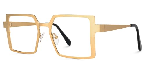 Image of VOOGLAM Stylish Rectangle Blue Light Blocking Glasses for Women Men Anti Eyestrain Dry Eyes Eyewear Elowen