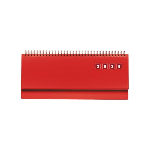 Agendepoint.it - Planning settimanale 2026 spiralato copertina in PVC 10x30cm - Rosso