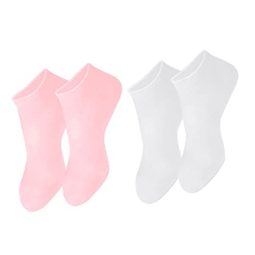 ELAYARD 2Pares Calcetines Hidratantes de Spa para Pies Secos de Calcetines Exfoliantes Sebs Protección Cracking para Cuidado y Talla