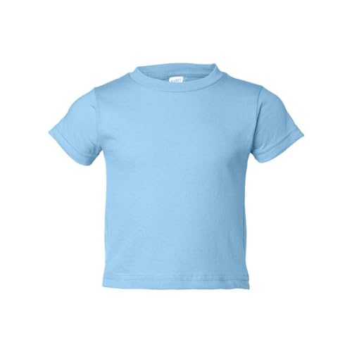 Rabbit Skins 5.5 oz Little Kid Short-Sleeve T-Shirt, 2T, Light Blue