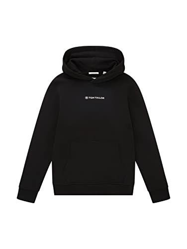 TOM TAILOR Mädchen Kinder Hoodie mit Print 1033799, Schwarz, 164