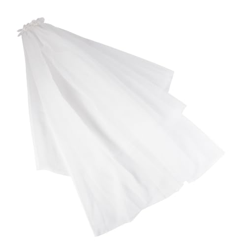 PRETYZOOM 1pc Bridal Headwear Wedding Veil Decor Wedding Dress Veil White Veil Bridal Veil Wedding Headdress Photo Props Wedding Dress Bride Veil Wedding Party Veil Photographic Veil