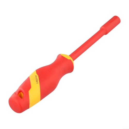 VDE - Llave de vaso aislada de 1000 V, herramienta de electricista de alto voltaje con aislamiento integrado para un uso seguro y eficiente (14 mm)