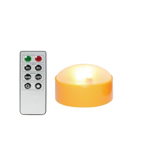 Image of Battery Operated LED Pumpkin Light with Remote and Timer Bright Realistic Flickering Decorative Plastic Flameless Electric Candle for Jack-O-Lantern Pumpkin Decor Halloween Party Holiday Decorations