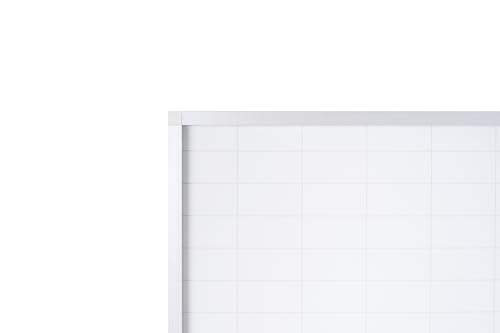 Planning magnétique émaillé tableau blanc quadrillé effaçable à sec 90x60