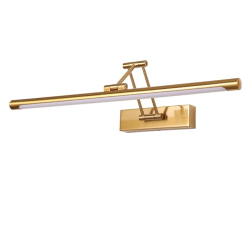 Jadssox Goldene Badezimmerleuchte über dem Spiegel, LED-Schminktischlampe, verstellbare Spiegelfrontbeleuchtung, Moderne Spiegelschranklampen, Bilderleuchten, Ankleidezimmer-Schminktischlampen