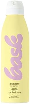 Bask Suncare SPF 50 Sunscreen Spray - Non-Aerosol, Broad Spectrum UVA/UVB Protection, Dermatologist Recommended, Moisturizing, Lightweight & Fast-Absorbing, 5.5 oz