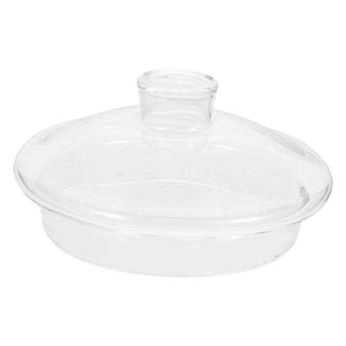 BRIGHTFUFU Tapa de cristal transparente para tetera de repuesto para tetera, tapa de alta calidad para tetera, 12 cm de diámetro, apta para lavavajillas