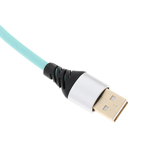 Image of CALANDIS Coiled USB Type C Cable for Pc for Mechanical Keyboard Cellphone Accessories Blue White