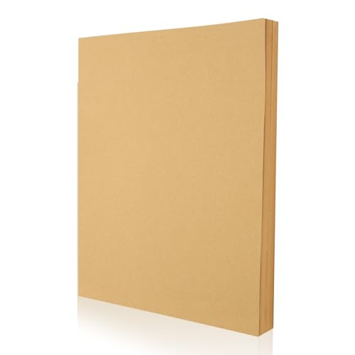 ASelected 100 Stück A4 Kraftpapier, Kraftpapier Natur, 160 g Braune Kraftkarten für Einladungen, Speisekarten, Bastelarbeiten, DIY-Karten (21 x 29,7 cm)