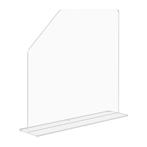 Sink Splash Guard Freestanding Clear Acrylic Square One Piece No Assembly 19