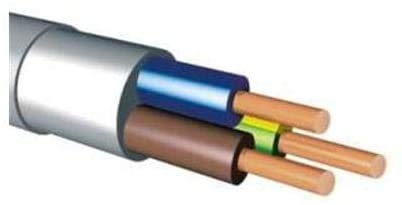 3 x 1,5 mm2 -NYM-J Feuchtigkeitsbeständige Kabel Stromkabel- Installationskabel - ENVA® - NYM-J-Mantelkabel (25 m)
