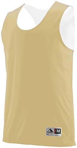 Augusta Sportswear Youth Reversible Wicking Tank L Vegas Gold/White