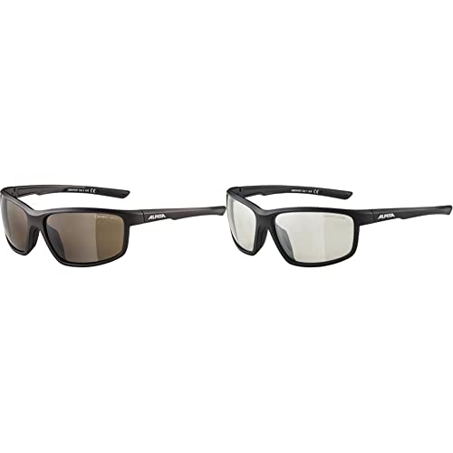 Alpina Unisex - Erwachsene, DEFEY Sportbrille, tin matt-black, One Size & Unisex - Erwachsene, DEFEY Sportbrille, black matt, One Size