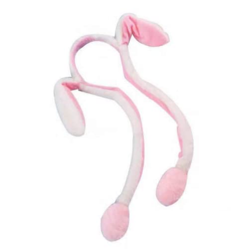 Bandeau en peluche avec oreilles de lapin animées et lumières LED, oreilles de lapin dansantes et mobiles, accessoires de costume d'animal de dessin animé...