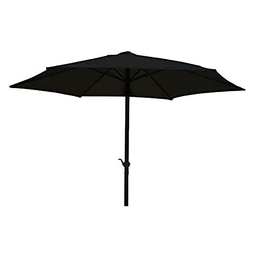 Parasol de barbecue noir 2,7m idéal pour ombrager vos repas d'été en famille