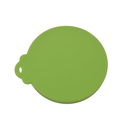 Happyyami 2Pcs Candy Color Silicone Pet Food Can Covers Three Layer Design for Freshness Light Blue Green Sealed Lids Fits Standard Cans for Cat Food Storage