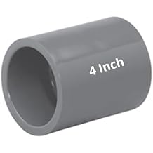 PVC Pipe Fitting Schedule 80 Coupling Slip Slip Gray / Heavy-Duty High-Pressure Connector/Durable PVC Joint for Plumbing, Irrigation & Industrial Applications 4 Inch