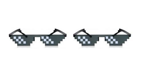 Image of Thug Life Sunglasses Pixelated Mosaic Glasses Party Glasses MLG Shades (12 Pixels) Made in India