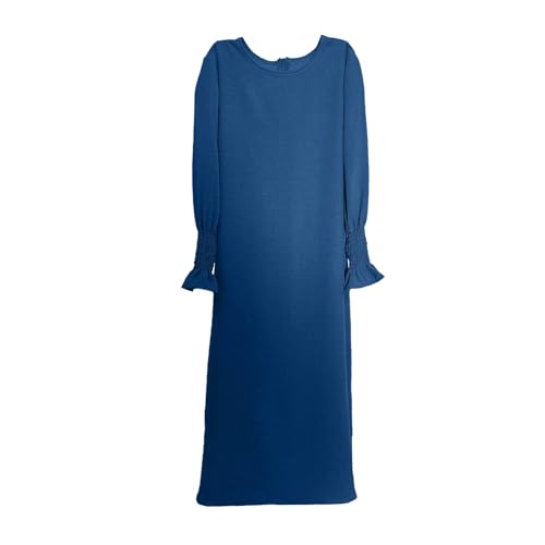 Kids Toddler Girls Muslim Abaya Prayer Dress with Hijab Middle Long Sleeve Arabian Dubai Robe Ramadan Clothes2