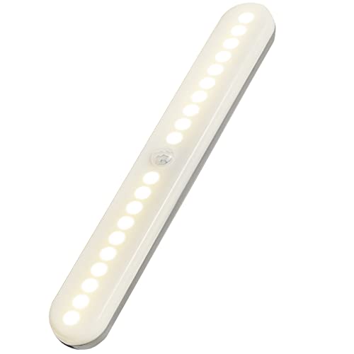 OUSFOT Lampe Placard avec Détecteur de Mouvement 20 LED Intérieur Usb Rechargeable Led Placard sans Fil Lumière Armoire Auto-adhésif Éclairage pour Chambre, Cuisine, Garage, Escalier Cover