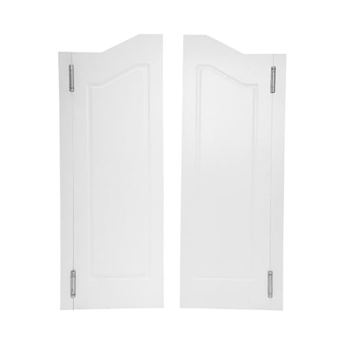 Swinging Door Partition Door Porch Entrance Swinging Door 2 Doors White (White, 31.89 * 41.93 in)