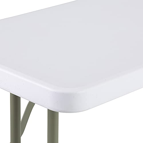 norwood commercial furniture 539 indooroutdoor folding training table rectangular blow-molded plastic folding training and event table white