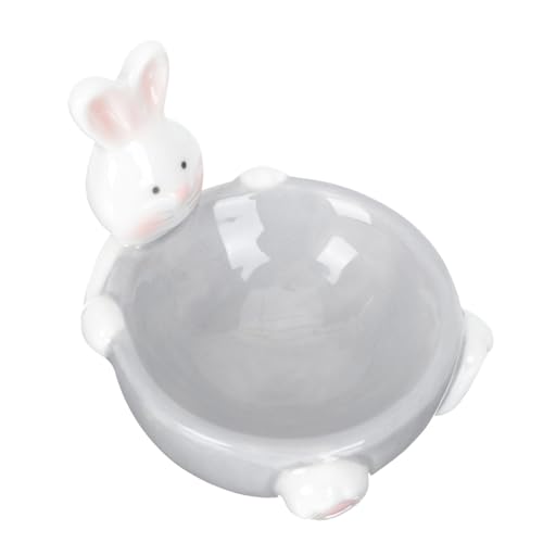 OKUMEYR Porcelain Egg Cup Rabbit Shape Egg Holder Tray for Easter Decorative Cups