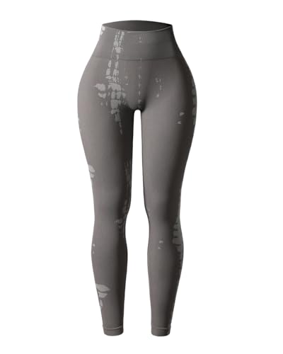 Image of AUROLA Serpent Snake Seamless Scrunch Workout Leggings for Women,Girls Squat Proof Ribbed Thick Active Gym Pants