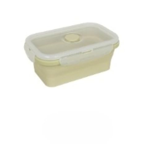 Ambety【4点セット】弁当箱 シリコンランチボックス 折りたたみ式多機能シリコンランチボックス 弁当密閉保存容器 スクエア 350ml/550ml/850ml/1200ml 電子レンジ、冷凍庫、オーブン対応 (グリーン)