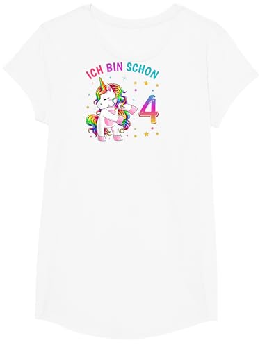 4 Geburtstag Mädchen Ich Bin 4 Jahre alt Party Einhorn T-Shirt
