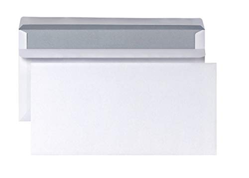 Briefumschlag Kompaktbriefhülle ohne Fenster 125x235mm 80g weiß 50 Stück (0319) Cover