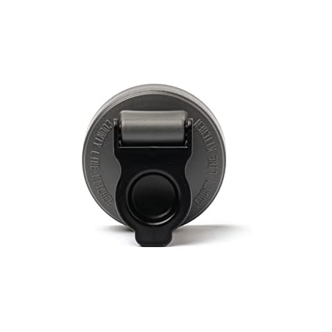 County Line Kitchen Regular Mouth Mason Jar Flip Cap Lid, Durable, Airtight, Leak-Proof Seal - Black, 1 Pack Cover