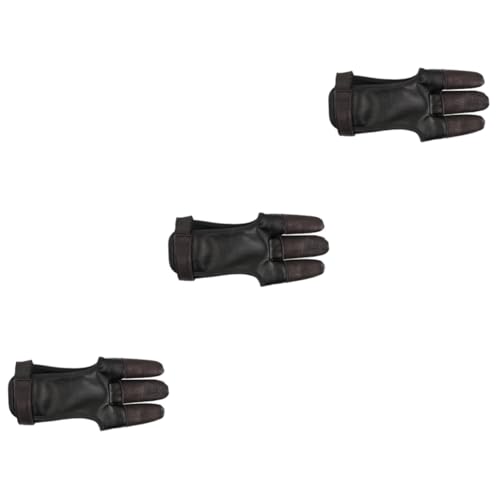 BESPORTBLE 3pcs Archery Glove for Adults Finger Guard Wear-Resistant Professional Portable Archery Accessories