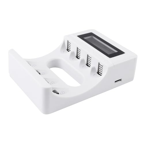 Cargador de baterías para evitar sobrecalentamiento HOMSFOU con slots LCD seguros y USB