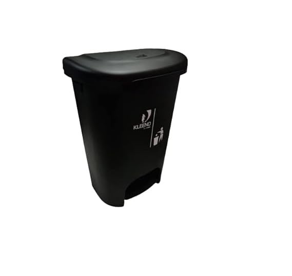Image of Cello Plastic Pedal Step-On Garbage Dustbin 50 Ltr, Black