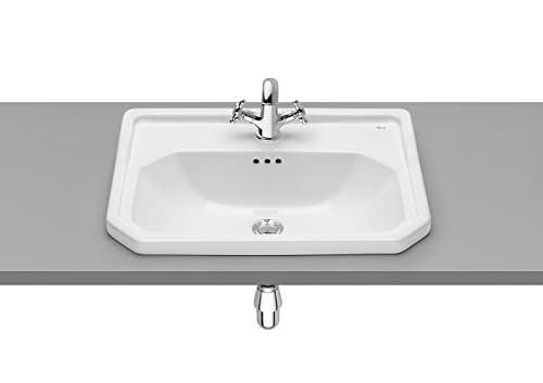 Roca, Carmen,Lavabo en porcelaine de comptoir, blanc, 600 mm x 450 mm x 200 mm, A3270A5000