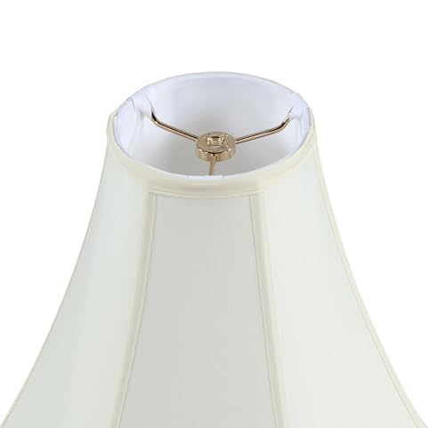 Image of Aspen Creative 34011 Handsewn Pagoda Spider Lamp Shade in Pale Yellow Faux Silk Fabric (5 inch x 12 inch x 9-3 /4 inch)