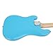 Demusea electric P bass guitar full size standard 4string glossy blue 34inch scale length maple neck phoenix body fixed bridge 1V 1T control for beginner starter practice party show(BLUE-YPB30)