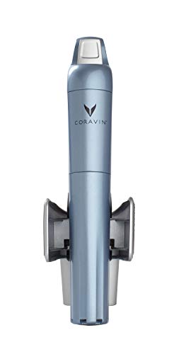 Limited Edition Preservation System and Wine Bottle Opener, Includes 4 Argon Capsules, Steel Blue