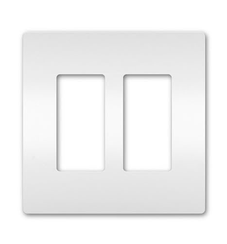 Legrand Radiant RWP262WCC6 Screwless Wall Plates 2 Gang Two Decorator Rocker GFCI Cover White (6 Pack)
