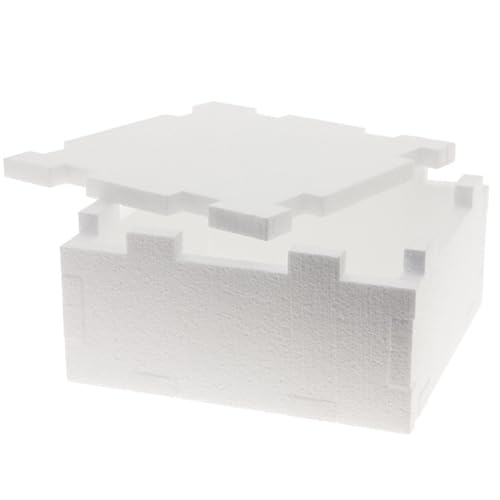 FESTA WOW Scatola Termica Grande Bianca Rettangolare in Polistirolo Contenitore Termico Ideale per Trasporto Alimenti Spedizioni Riutilizzabile Made in Italy 30x19x12 cm