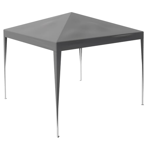 Alivio 3 x 3m Patio Pop Up Gazebo, Outdoor Party Wedding Tent Canopy, Weather-Resistant PE Shelter Tent for Garden Camping Picnic Events (Grey)