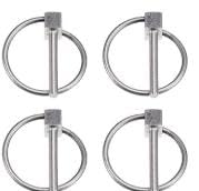 Lot de 8 goupilles pliantes en acier inoxydable - Goupille de sécurité de 3 mm - Pour bateau, vélo, remorque, tracteur, lynch - Boulons de sécurité avec anneau