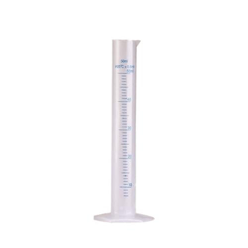 50ml Graduated Cylinder, Polypropylene, Printed Graduations, Karter Scientific 237K3-A (Pack 25)